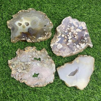 China China wholesale high grade natural flower crystal agate with druzy for healing for sale