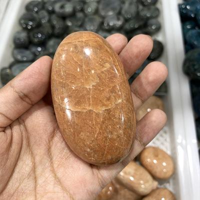 China Wholesale Natural Crystal Polished Orange Palmstone Gemstone Calcite Peach Moonstone From China for sale