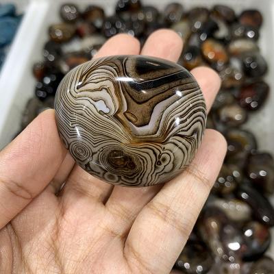 China High Quality Polished Natural Sardonyx Agate Palm Stone Healing Crystal Gemstone Wholesale From China for sale