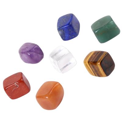 China China Wholesale Natural Crystals Stones Set Yoga Chakra Reiki Square Crystal 7 Chakra Healing Stone for sale