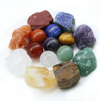 China China Wholesale Natural Gem Crystal Healing Gift Box Stone Set Charm 7 Chakra Stones Kit For Meditation for sale