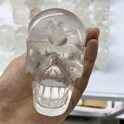 China China Wholesale Natural Quartz Hand Cut Crystal Skulls Healing Clear Quartz Skulls for sale