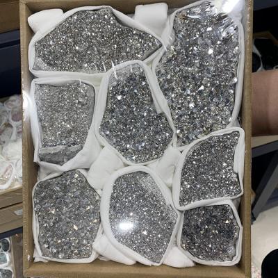 China China High Quality Silver Plated Cluster Gemstone Crystal Healing Stones Raw Crystal Box for sale