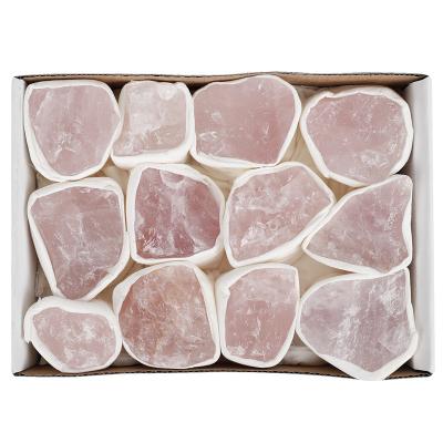 China China wholesale high quality natural rose quartz crystal raw box for sale