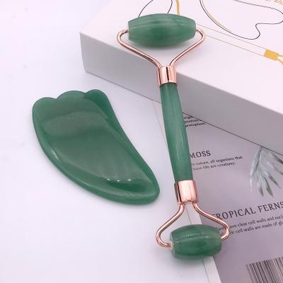 China China Wholesale High Quality Crystal Aventurine Gua Sha Roller GUS Sha Set For Massage for sale