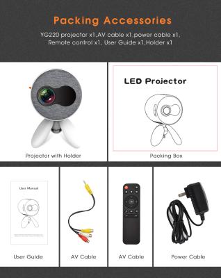 China High Quality White Mobile Mini Projector 3D Video Projection Ready Study Quiet And Interference Free for sale