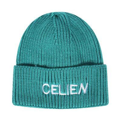 China Fashion Mens COMMON Letter Embroidery Winter Knitted Beanie Hats For Women for sale