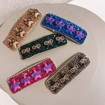 China Clip Fashion Kids Cartoon Rhinestones Adult Side Bangs Barrette Women for sale