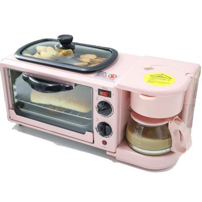 China Household Top Selling Multifunctional Household Pink 9L Oven Toaster Coffee Maker Food 3 In 1 Breakfast Machine for sale