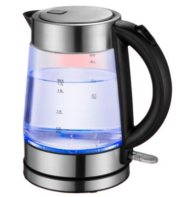 China PROLISS 360 Degree Rotating Base In The Glass High Temperature Heater Water 1.7L Silicon Electric Kettle Wholesale Cooker Current for sale