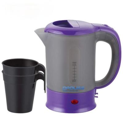 China 360 Base PROLISS Degree OEM Multi Color Portable Spinning Travel Small Plastic Mini Electrical Kettle Set 0.5L Fast Delivery for sale