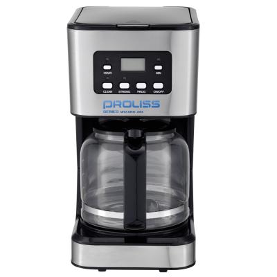 China Coffee Maker PROLISS OEM Automatic Drip Coffee Machine with Digital Timer and Electric LCD Display Cafetera Coffee Maker for sale