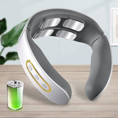 China Neck Massager Deep Cervical Head Shoulder Care Pain Relief Neck Tissue Pulse Electric Electric Neck Massager for sale