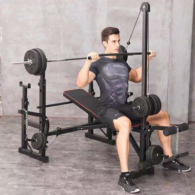 China Modern Hot Sale Home Gym Fitness Equipment Adjustable Weight Rest Bench and Barbell Rack for sale