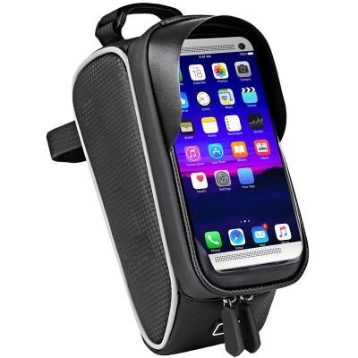 China Bicycle Case For Mobile Phone Accessories Motorcycle Handlebar Mount Mobile Holder Bag Waterproof Bike Cell Phone Holder for sale