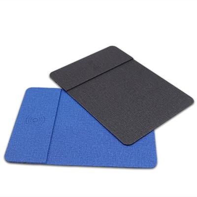 China High quality ultra-thin PC design hardware wireless mobile charging mouse pad fireproof and PU material for sale