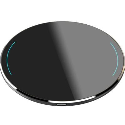 China Mobile Phone Smooth Aluminum Surface 5MM Super Slim Fast Fast Charging Wireless Charger for sale