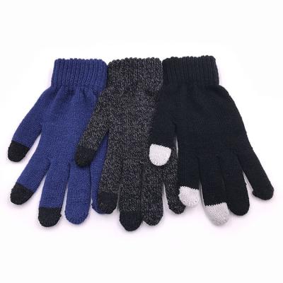 China Single Top Selling Knitted Screen Touched Gloves With Fleece Lining Warm Soft Magic Gloves For Adult Daily Use for sale