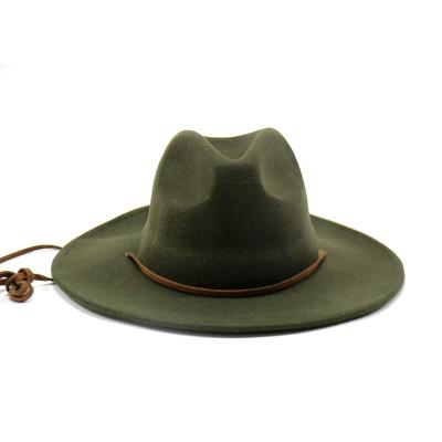 China TWS 200198 Wholesale Cowboy Hats New Designer Fashion Woolen Fedora And Women Fedora Hats Eco-friendly for sale