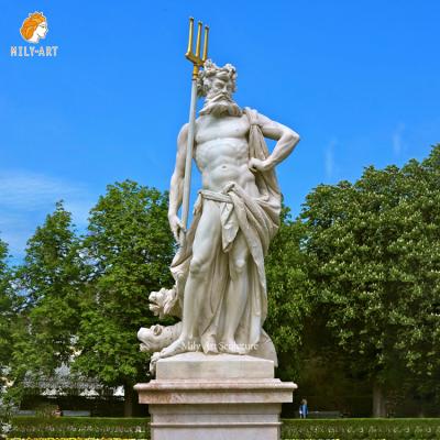 China EUROPEAN Ancient Greek High Quality Figure Nature Classic Poseidon Life Size Stone Carve Neptune Marble Statue For Square for sale