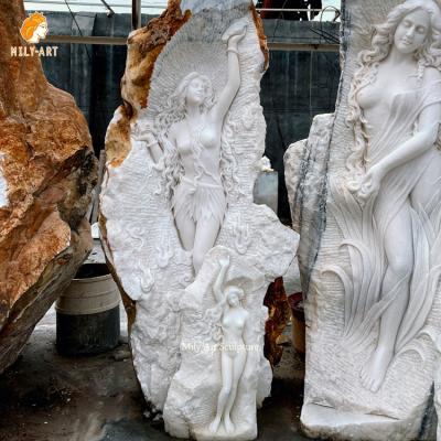 China EUROPEAN Life Size Hand Carved Rough Carving Nude Lady Statue Marble Sculpture from Natural Stone for sale