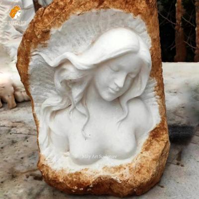 China EUROPEAN Life Size Hand Carved Rough Carving Nude Sculpture Lady Statue Bust Relief From Natural Stone Marble for sale