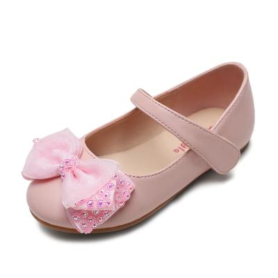 China Factory wholesale PU material flat tpr flat sole shallow wear-resistant non-slip wear-resistant girl's princess casual shoes with custom logo for sale