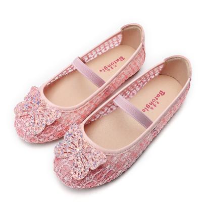 China Flat 2022 new mesh fashion single shoes bow single flat children's shallow casual shoes for sale