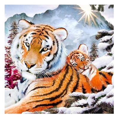 China Tiger Cross Embroidery Children's Diamond Embroidery 2019 Modern Animal 5D Diamond Painting DIY Home Gift for sale