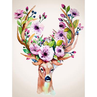 China Home Decoration DIY Gift Diamond Embroidery Kits Round or Square Beautiful Modern Deer Full Diamond Painting for sale