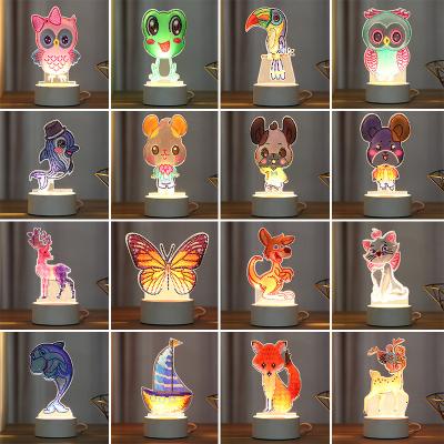 China Various Styles Cartoon LED Decoration Light DIY Lamp Drill Diamond Painting Light Night Lamp Home Office Bedroom Decorative Animal Lamp for sale