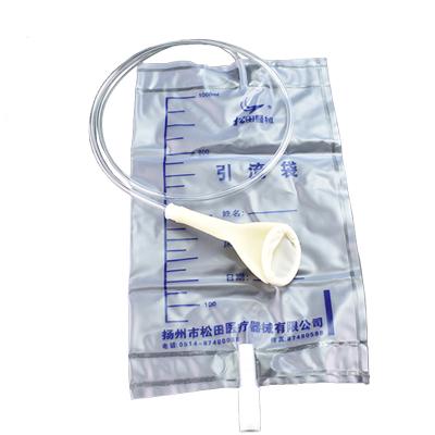 China Urine Bags Drainage Bag Male Pee Holder Disposable Collector Set Latex 1000ml Re-usable Sets for sale