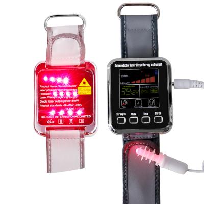 China Diabetic Rhinitis Treatment Device 650nm Rhinitis Therapy Device 650nm Diabetic Sinusitis Laser Physiotherapy Wristwatch for sale