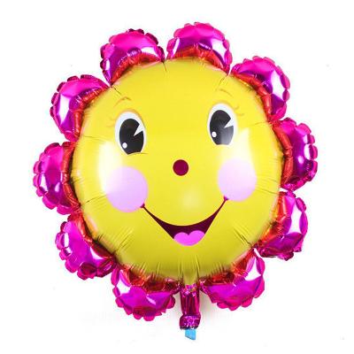 China Plstic 22inch Sunflower Foil Balloons Helium Balloons Baby Kids Happy Birthday Party Decor Summer Holiday for sale