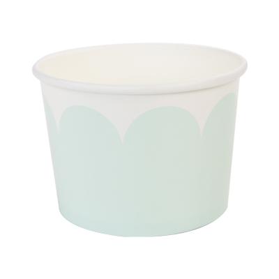 China Popcorn 616176 5pcs/bag Disposable Light Green Paper Tableware Sunflower Bowl Party Supplies Cake Popcorn Cup Ice Cream Tube For Wedding for sale