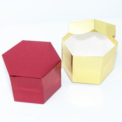 China China 623050 Glow Gift Box Candy Foldable Canister Wrapping Christmas Hexagon Paper Box Islamic Wide Cap EID Mubarak for sale