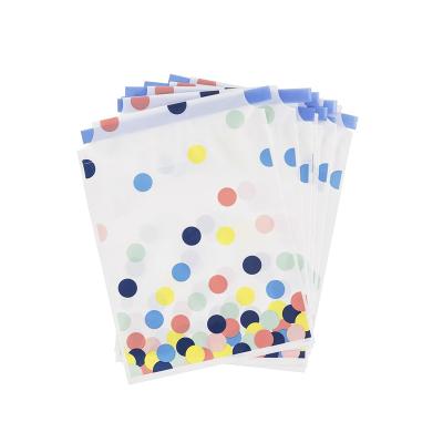 China 623012 8pcs Dot Plastic Colorful Gift Bag Party Favor Birthday Party Supplies Tableware Wedding Portable Party Giveaway Handbags for sale