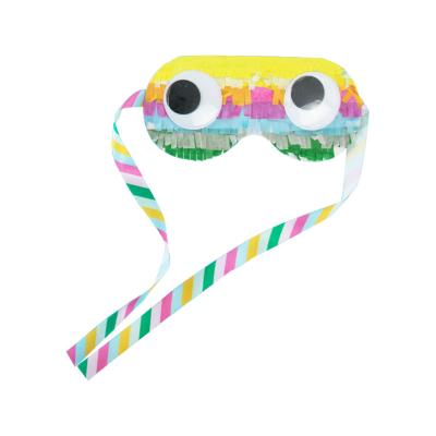 China 627124 Paper Party Accessories Toy Rainbow Stripe Pinata Eye Mask Eye Mask Customizable for sale