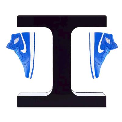 China New Design H Shape Retail Stores Floating Double Shoe Display Magnetic Floating Shoe Display Stand Double Levitating Double Shoe Display for sale