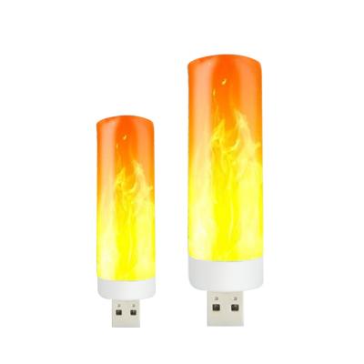 China Newstyle Factory Contemporary USB Magnet Flame Lamp Decoration Remote Control Rechargeable Flame Effect Source Led Flame BULB Night Light for sale