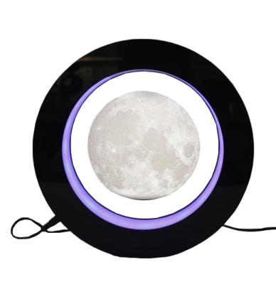 China New Contemporary Modern Bedroom Smart Read Night Moon Table Lamp Magnetic Floating Levitating Moon Lamp for sale