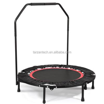 China Eco-friendly Foldable Exercise Fitness Trampoline With Handle Bar Adults Kids Child Trampoline for sale