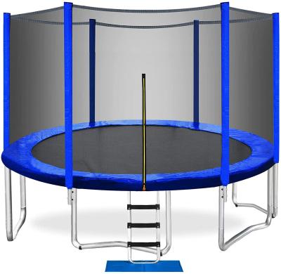 China 10 12 14 15 16 8ft Safe Safe Backyard Trampoline with Fence Net Ladder and Rain Cover Outdoor Trampoline for Kids Adults for sale