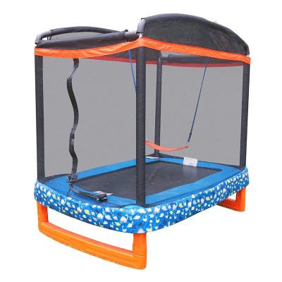 China Safe Cheap Price Custom Size 5ft Kids Bed Indoor Rectangular Jumping Trampoline For Baby for sale