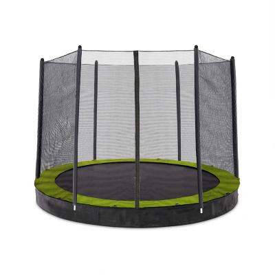 China With Protective Net 12FT Circular In Ground Underground Submerged Trampoline With Enclosure [PVC] for sale