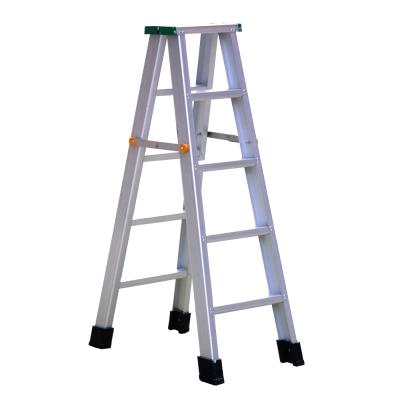 China Folding Ladders Grade Double Aluminum Side Step Ladder A Type Aluminum Ladder for sale