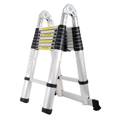 China Telescopic Ladders Hot Sale Hinged Aluminum Telescopic Double Sided Step Ladder Manufactured In China for sale