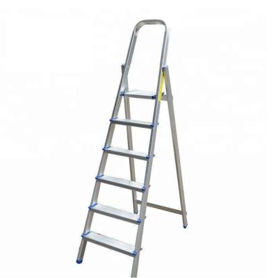 China Folding Ladders 6 Steps Aluminum Alloy Platform Ladder Railing Staircase for sale