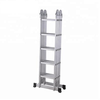 China Universal Aluminum Retractable Ladder 4x5steps Folding Ladders 5.7m for sale