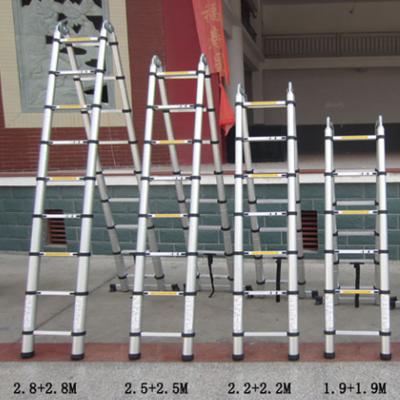 China Telescopic Ladders Made In China Aluminum Foldable Extension Height 13 Steps Telescopic Ladder For Online for sale